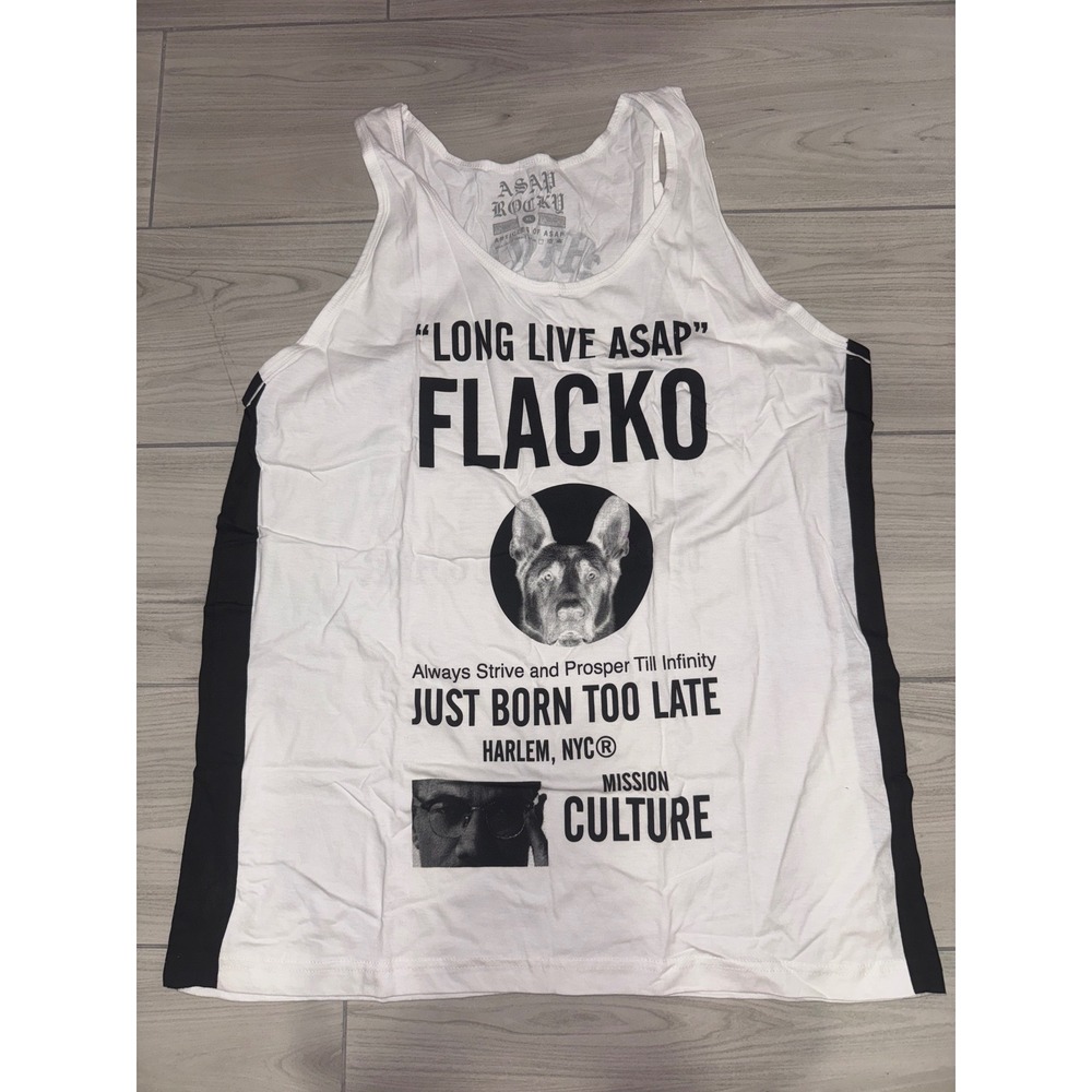 ASAP Rocky Long Live ASAP Flacko Diamonds World Tour Tank Top White Mens XL
